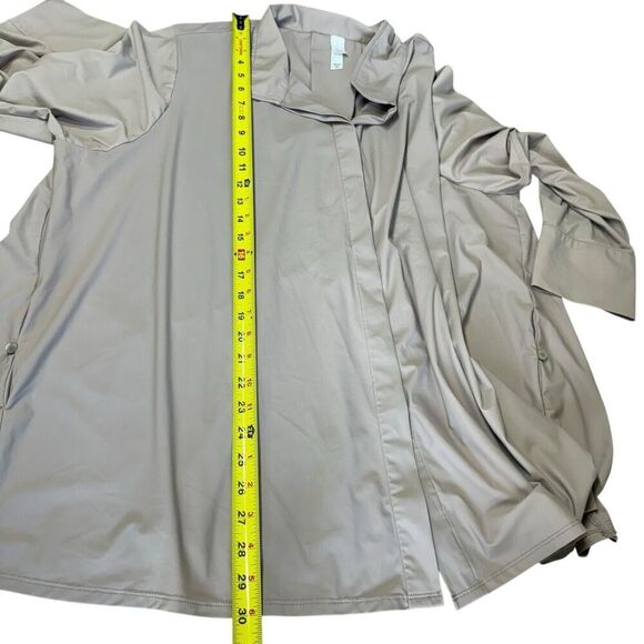 MarlaWynne Blouse ALine Collared Long Sleeve Button Up Back Pleat Rose 3XL XXXL - Picture 10 of 12